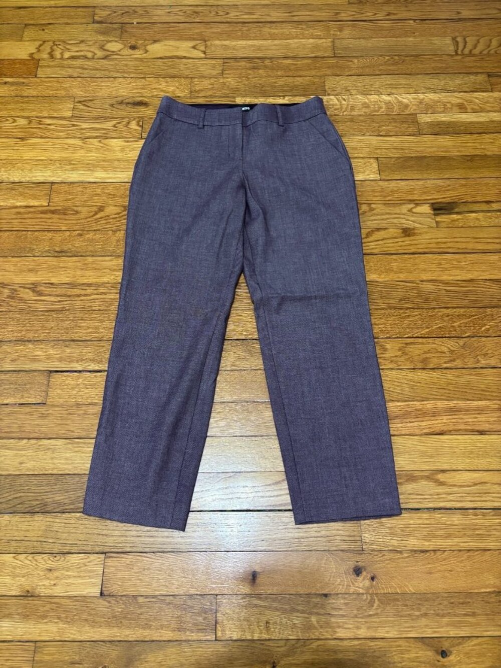Express Columnist Ankle Dress Pants Womens Size 2S 2 SHORT Purple Career